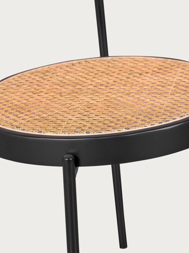 Retro-spisebordsstol med naturlig rattan North FurnMod - 10