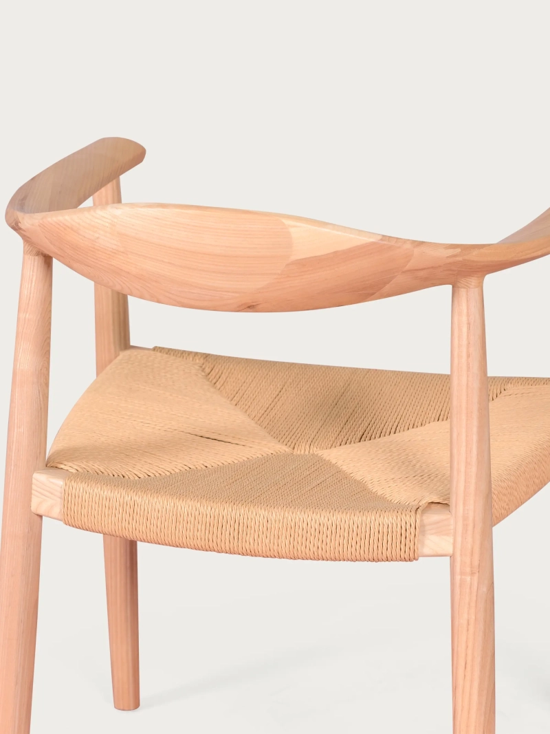 Židle z přírodního jasanového dřeva s ekologickým provazovým sedákem - Santon FurnMod - 7