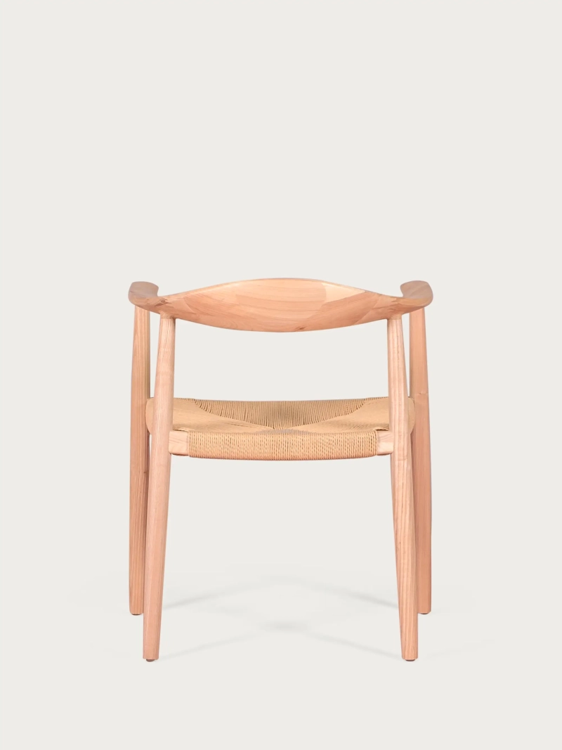 Natural ash wood chair with ecological rope seat - Santon FurnMod - 1