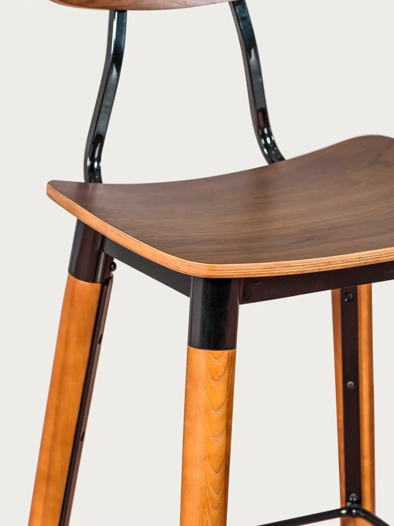 stool industrial walnut wood - Copine FurnMod - 2