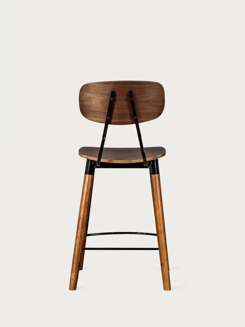 stool industrial walnut wood - Copine FurnMod - 1