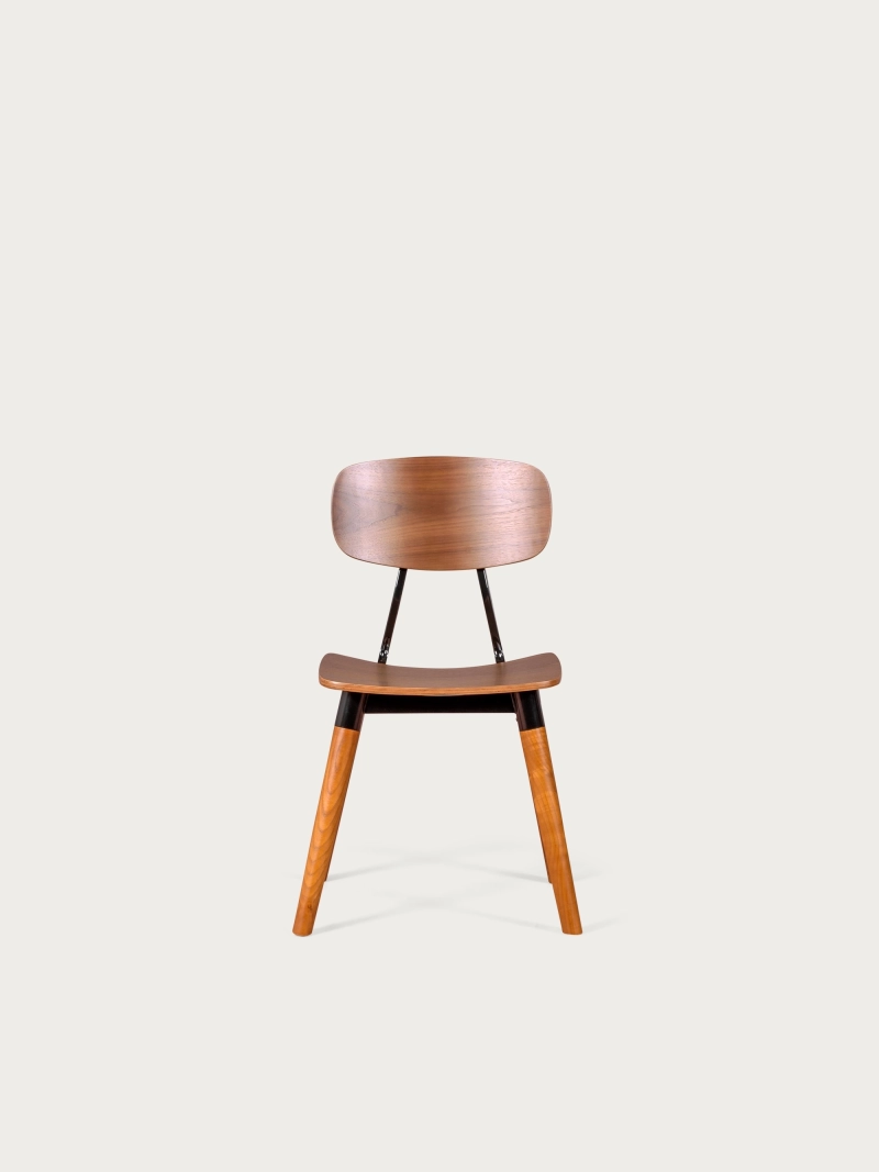 Industriële stoel in walnoothout - Copine FurnMod - 5
