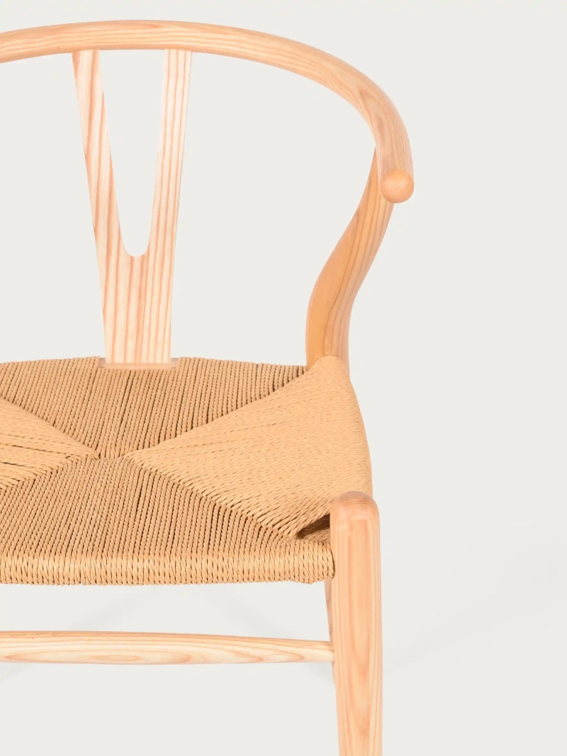 Silla escandinava de madera de fresno y cuerda ecológica - Wish FurnMod - 12