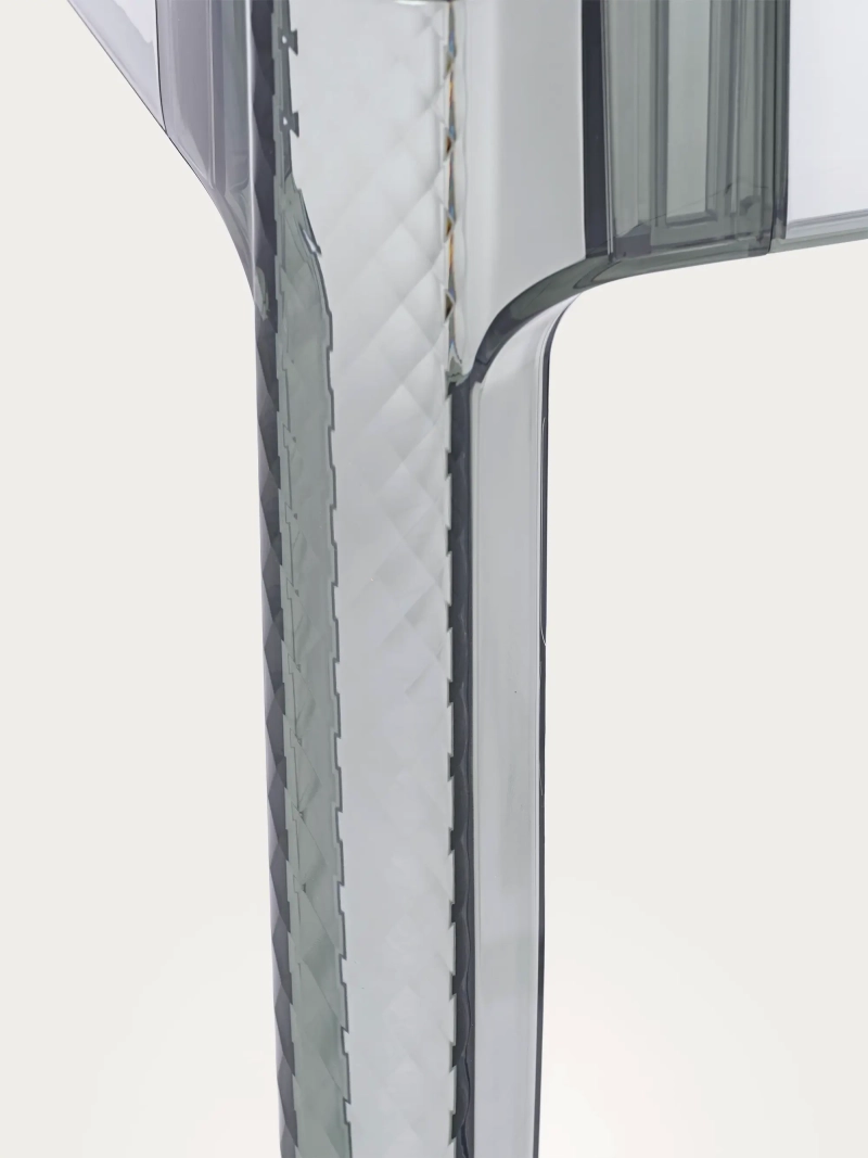 Masă pătrată din sticlă cu picioare transparente (80x80) - Ghost FurnMod - 16