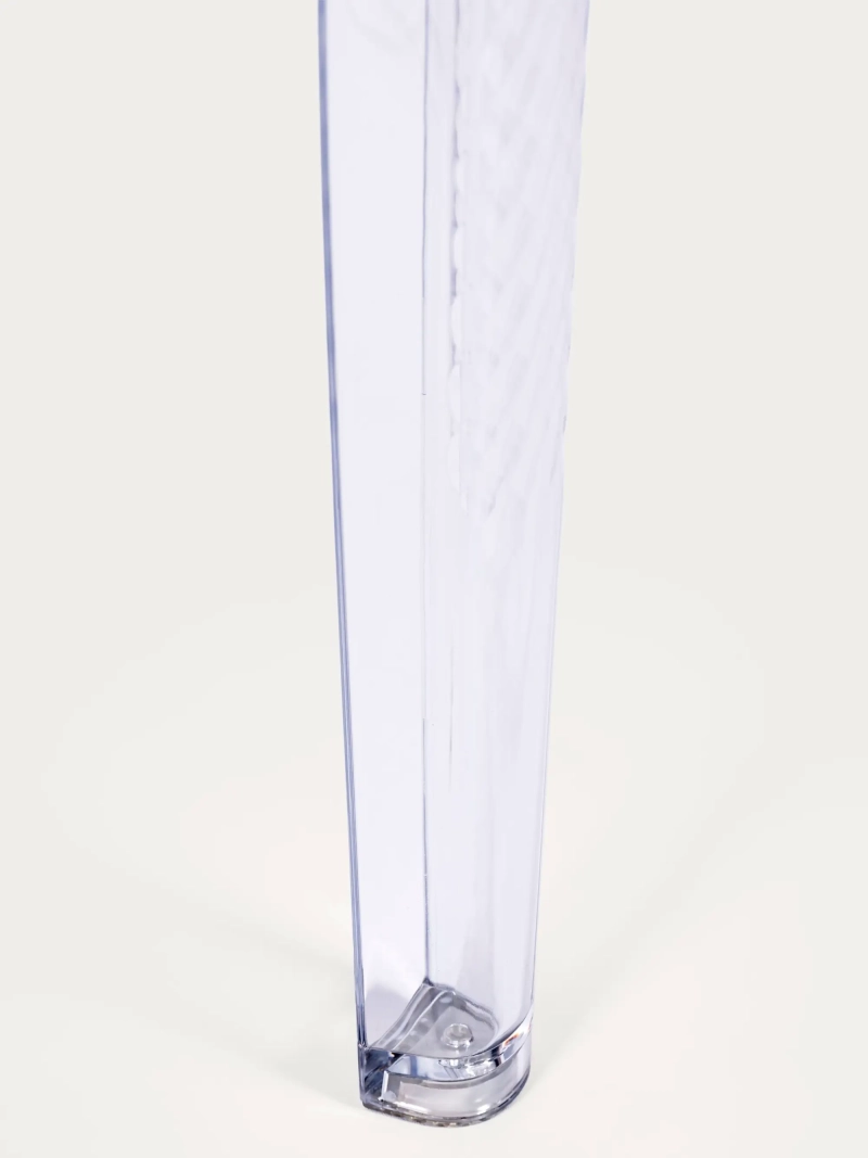 Rechteckiger Glastisch mit transparenten Beinen (120x80) - Ghost FurnMod - 1