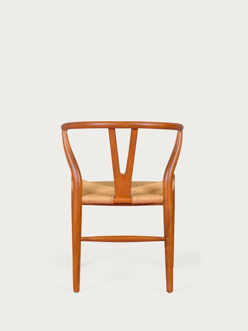 Nordic chair in walnut wood and ecological rope - Wish FurnMod - 1