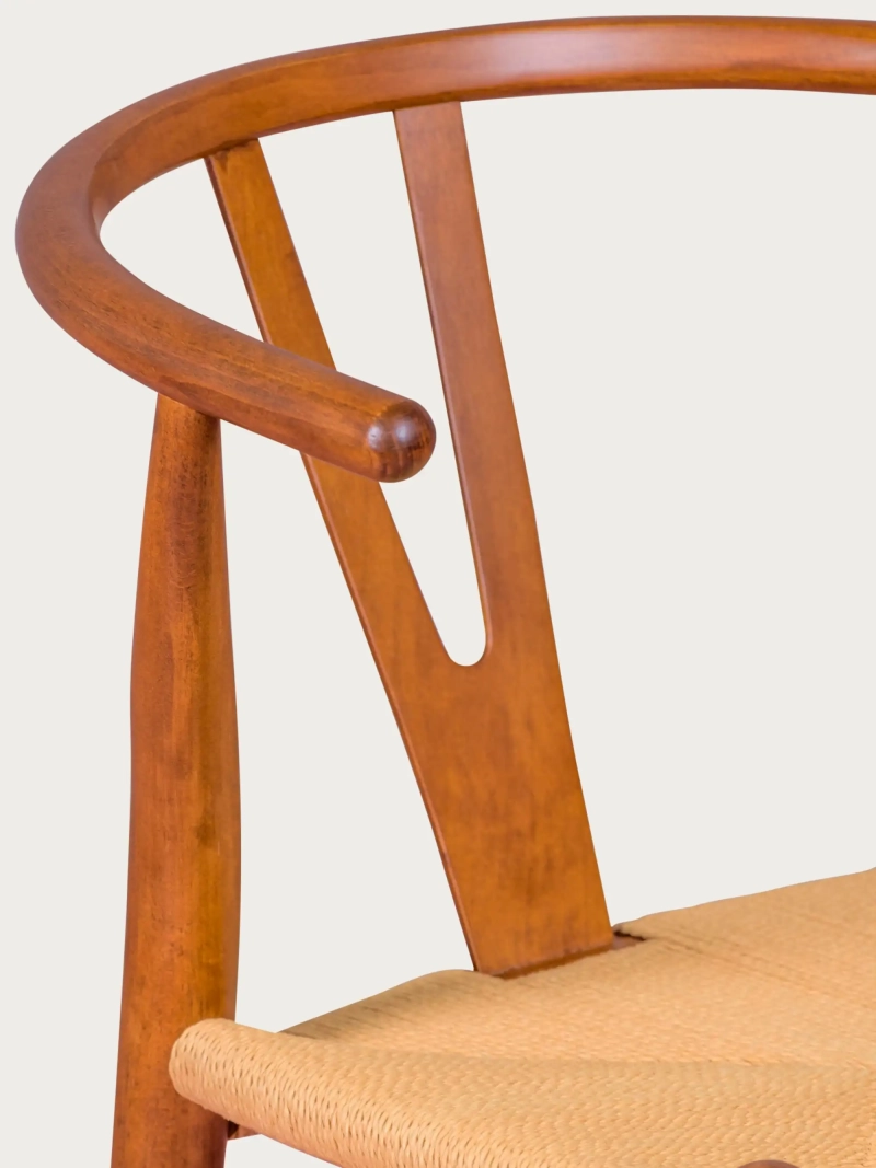 Silla nórdica en madera de nogal y cuerda ecológica - Wish FurnMod - 3
