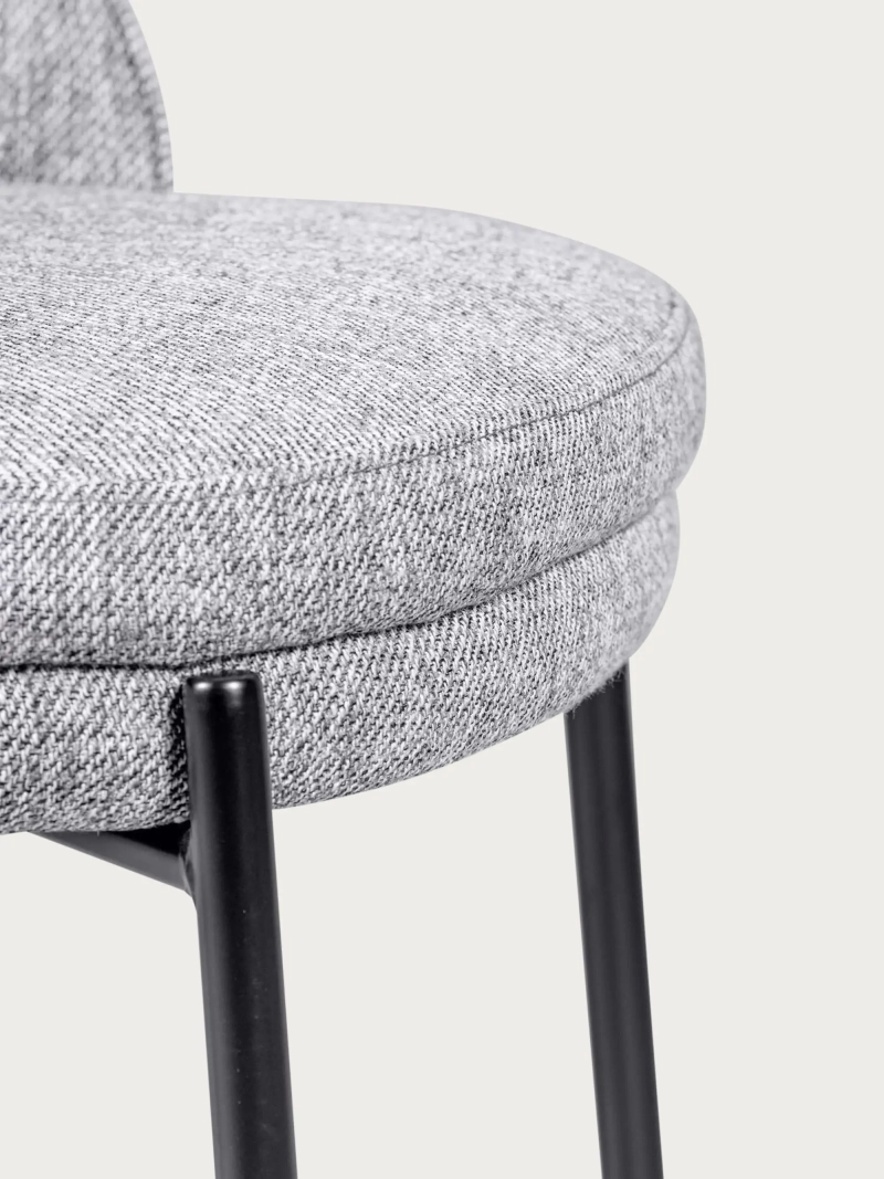 Silla rústica tapizada Nordic con respaldo de madera de fresno - Earth FurnMod - 5