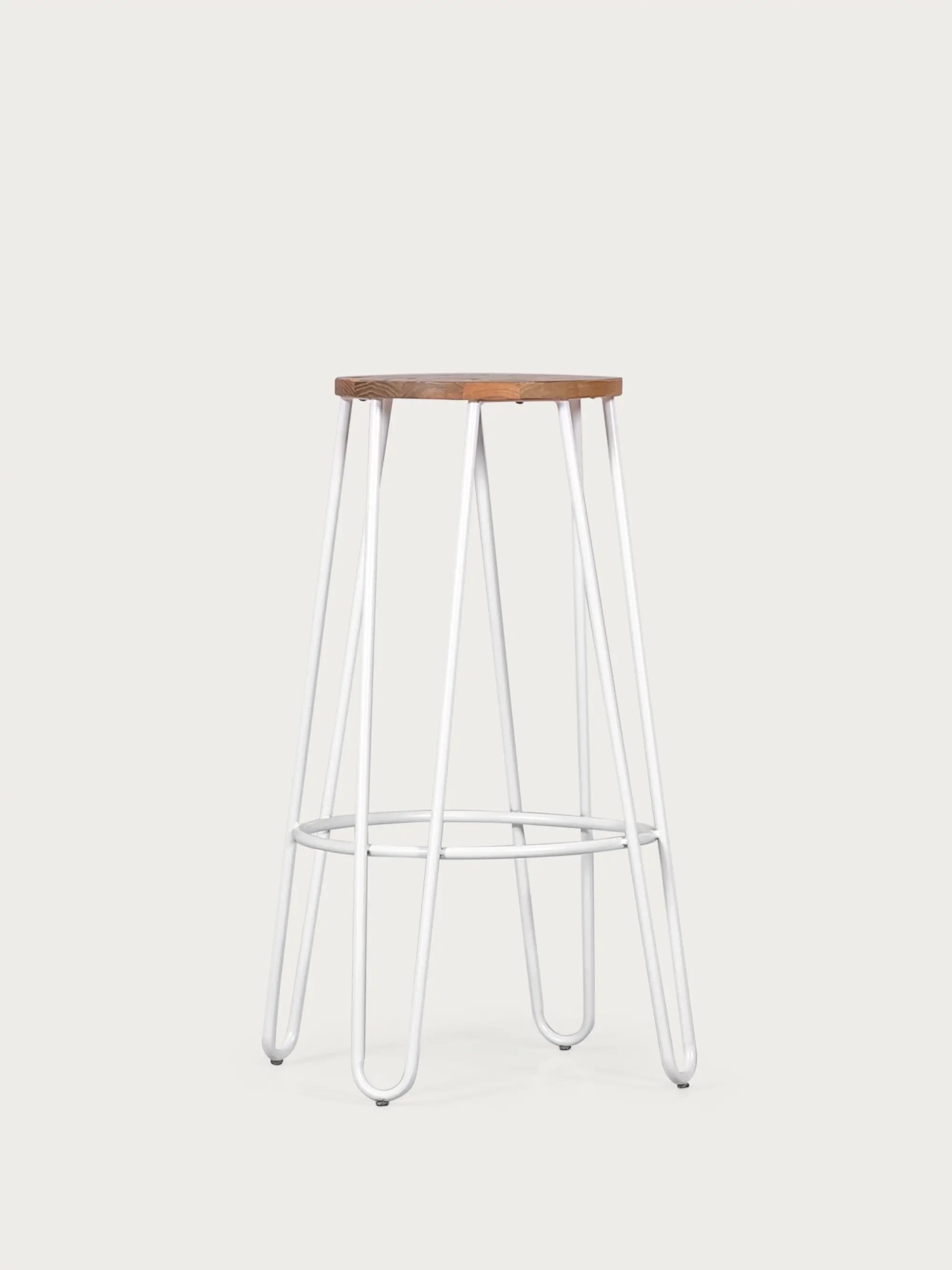 taburet industrial din lemn de frasin (75cm) - Lisabona FurnMod - 9