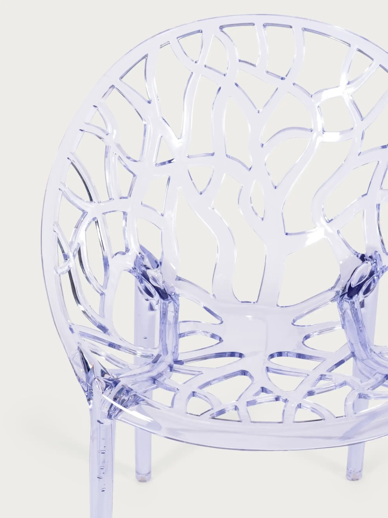 Designstol i transparent polykarbonatplast, der er velegnet til udendørs brug Chrystal FurnMod - 1