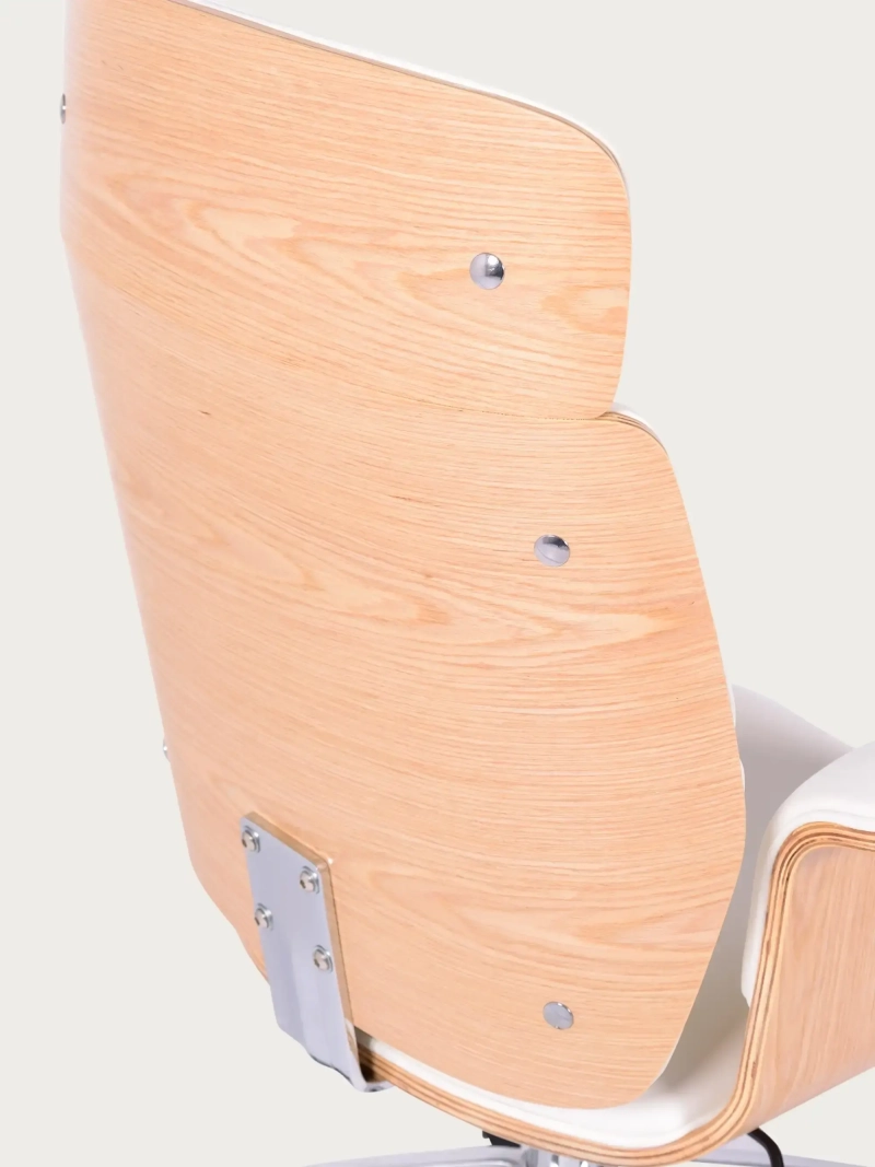 Executive office chair in light maple wood and upholstered in eco-leather - Executiv FurnMod - 1