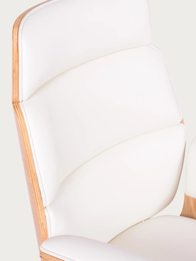 Silla de oficina para ejecutivos en madera clara de arce y tapizada en polipiel - Executiv FurnMod - 10