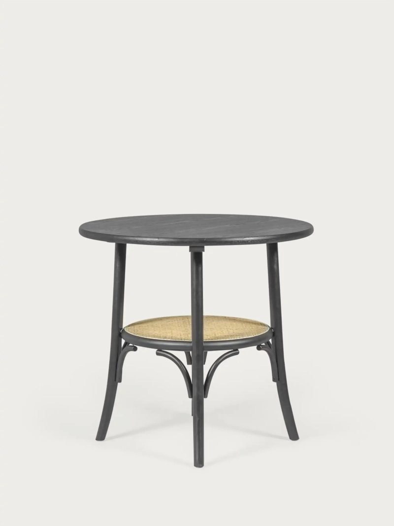 Mesa retro redonda estilo vintage en madera de fresno natural (80cm) - Oldhouse FurnMod - 9