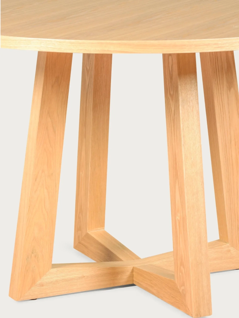 Round table de salle à manger en frêne naturel (115cm) - Soho FurnMod - 1