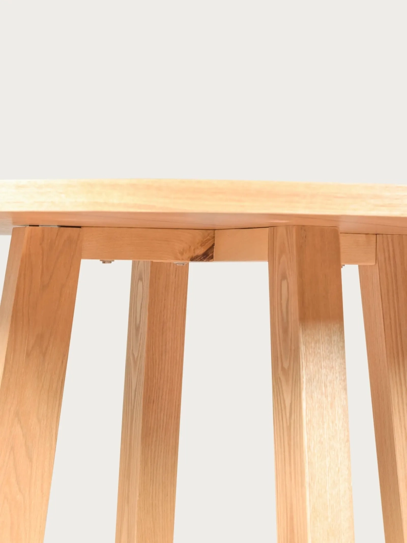 Mesa de comedor redonda en fresno natural (115cm) - Soho FurnMod - 5