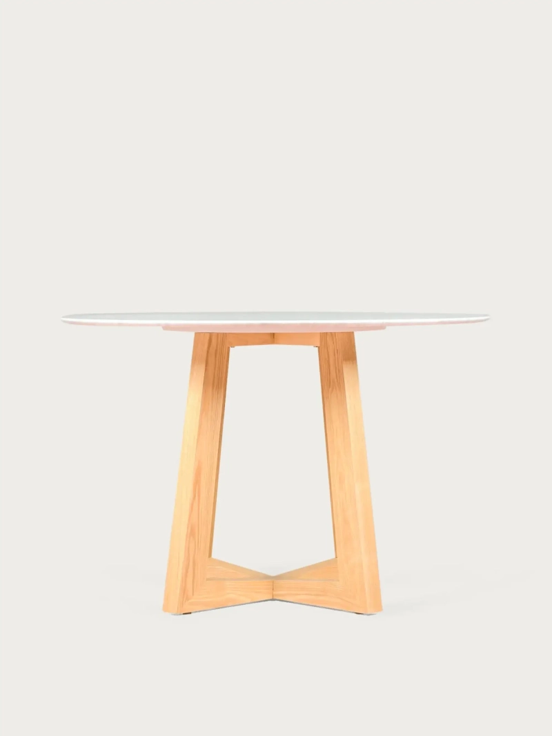 Mesa de comedor redonda en mármol de Carrara (115cm) - Soho FurnMod - 1