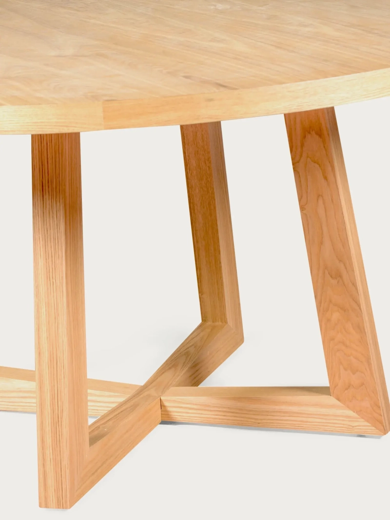 Round table de salle à manger en frêne naturel (150cm) - Soho FurnMod - 1