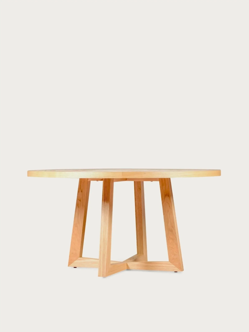 Round table de salle à manger en frêne naturel (150cm) - Soho FurnMod - 1