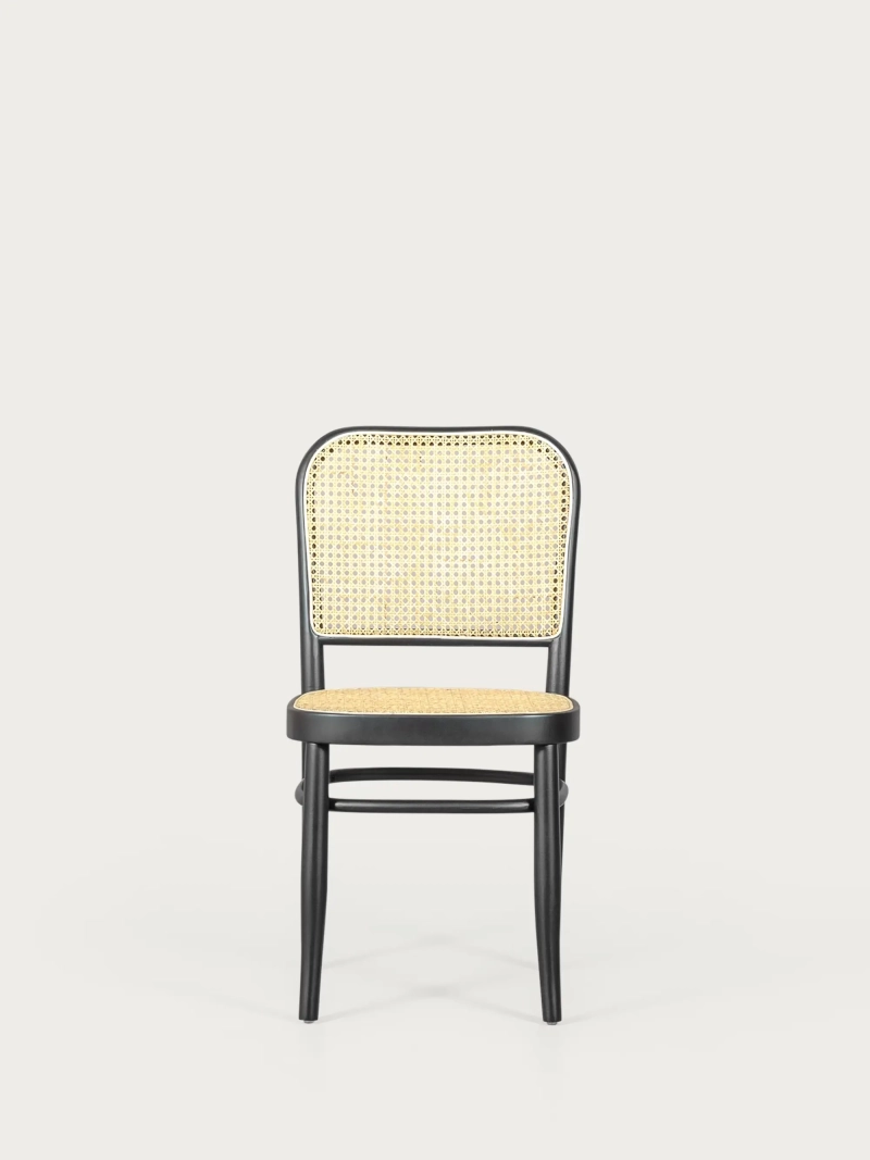 Silla de madera de haya con acabados de ratán natural - Moulin FurnMod - 6