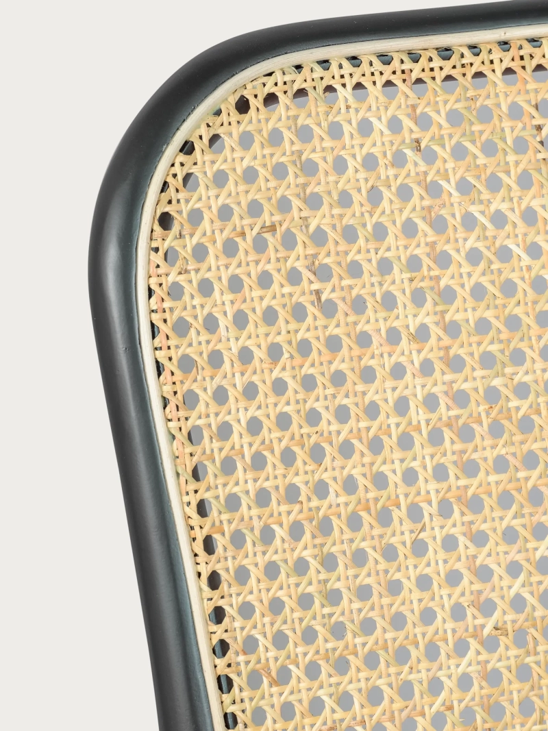 Beukenhouten stoel met afwerking in natuurlijk rotan Insteekvoet - Moulin FurnMod - 4