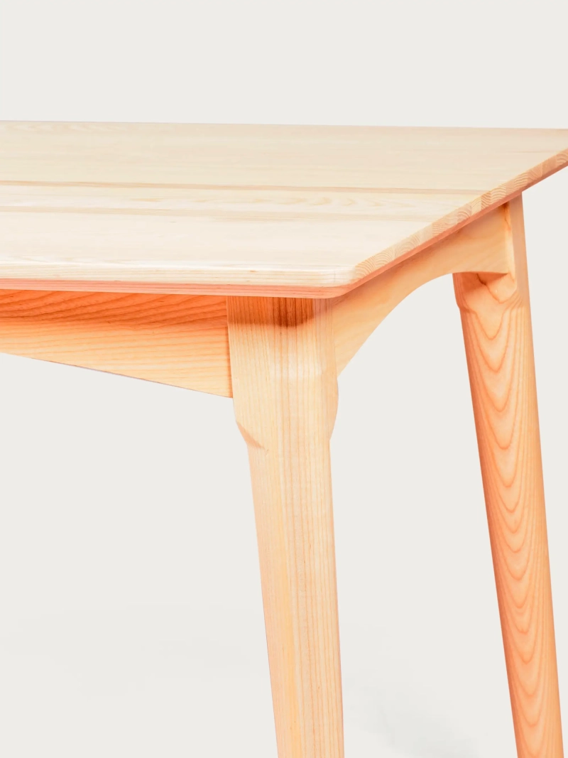 Mesa de comedor rectangular en madera de fresno (150x80) - Liam FurnMod - 3
