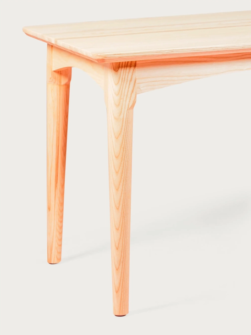 Table de salle à manger rectangulaire en frêne (150x80) - Liam FurnMod - 4