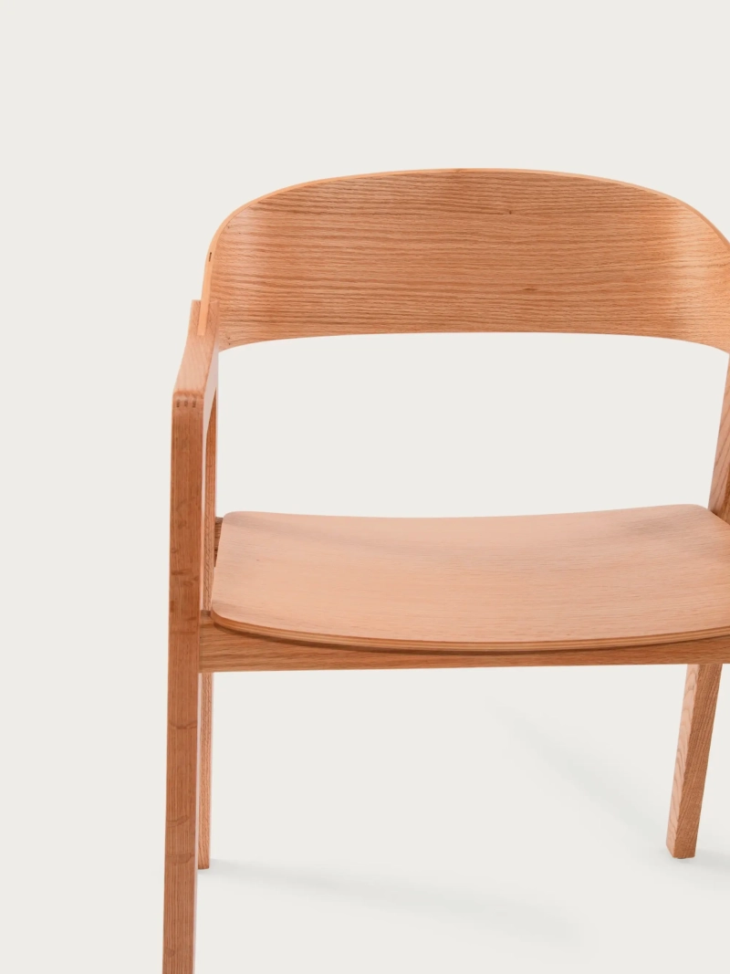 Silla de comedor escandinava en madera de roble - Soho FurnMod - 4