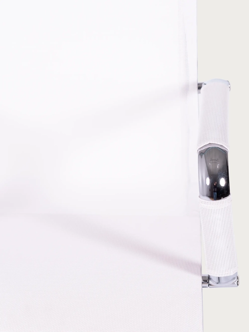 Sedia per sala riunioni con schienale basso in rete di fibra traspirante - Alu FurnMod - 12