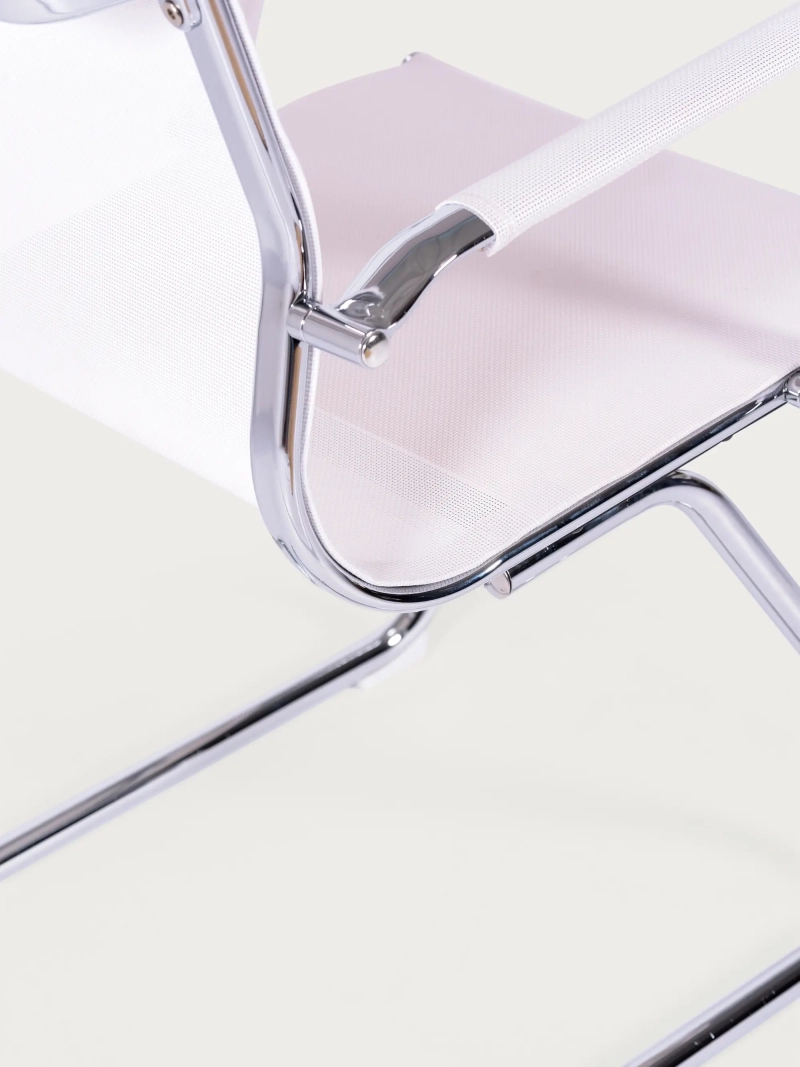 Židle do zasedací místnosti s nízkým opěradlem z prodyšné síťoviny - Alu FurnMod - 12