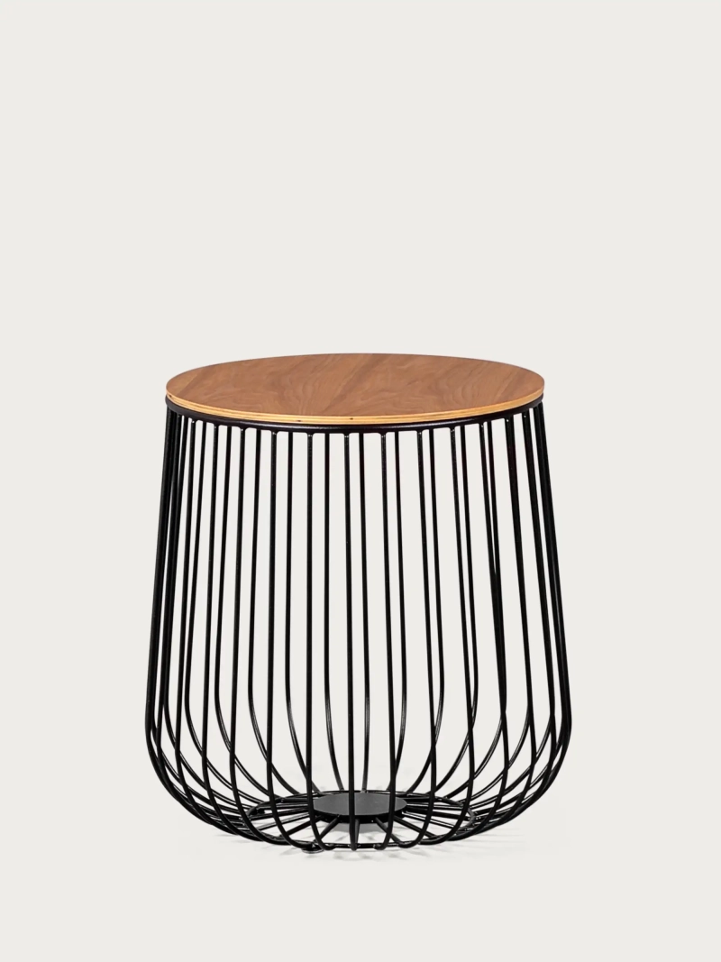 Mesa auxiliar en madera de fresno y acero lacado - Zurich FurnMod - 1