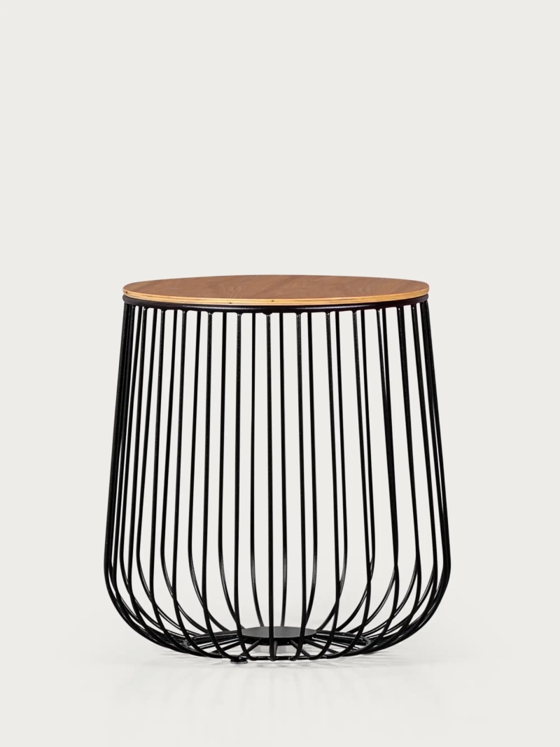 Mesa auxiliar en madera de fresno y acero lacado - Zurich FurnMod - 1