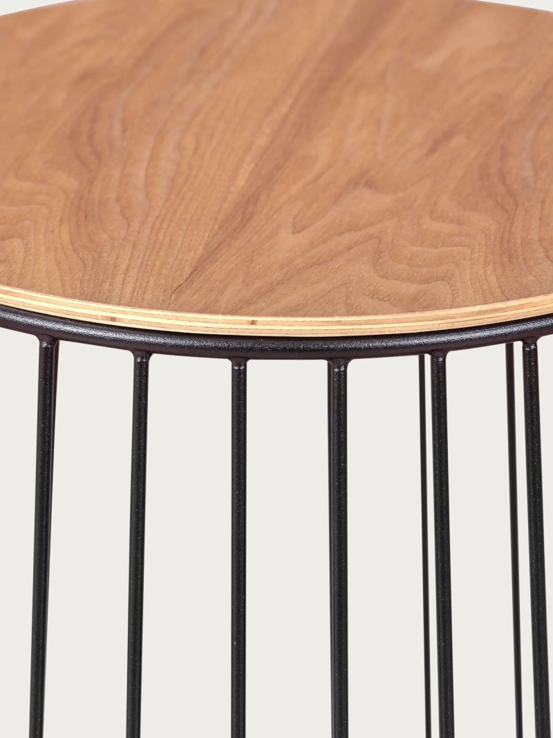 Mesa auxiliar en madera de fresno y acero lacado - Zurich FurnMod - 1