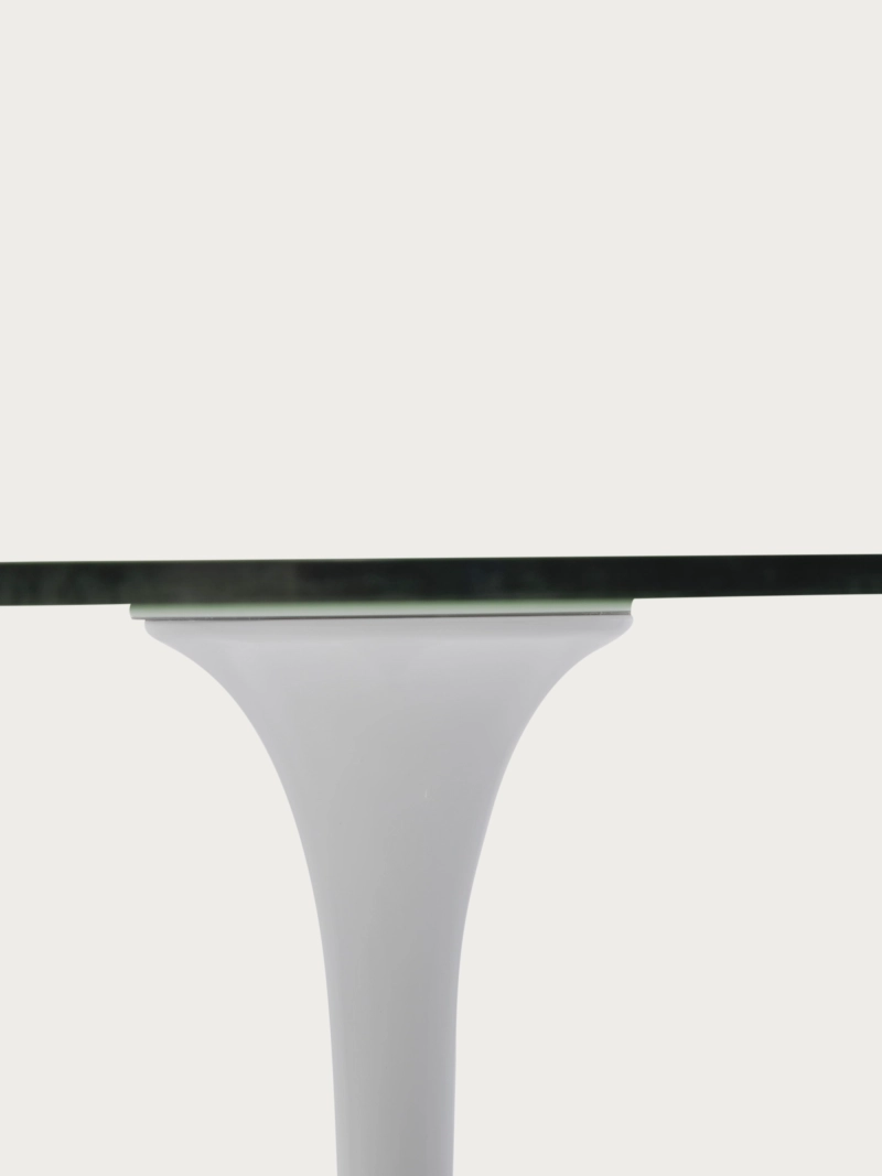Mesa de jantar em vidro temperado e alumínio - Mirror FurnMod - 1