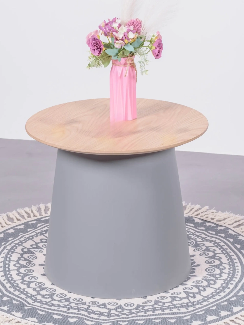 Round tölgyfa asztalka (50cm) - Norvégia FurnMod - 2