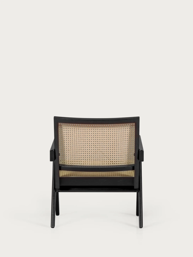 Sillón clásico con reposabrazos en madera de teca y ratán natural - Compass FurnMod - 13