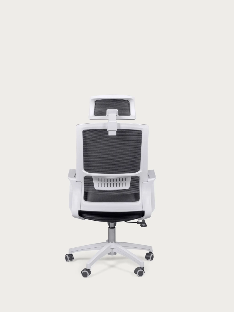 Chaise de bureau ergonomique avec filet respirant et appui-tête réglable - Mesh FurnMod - 21