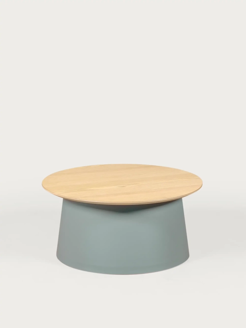 Round table basse avec plateau en chêne - Norvège FurnMod - 1