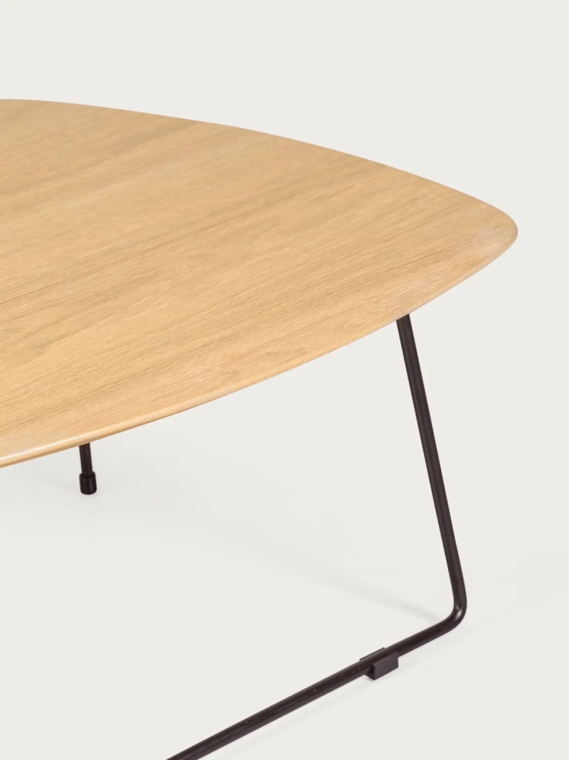 Square coffee table in oak wood (80x80cm) - Modin FurnMod - 4