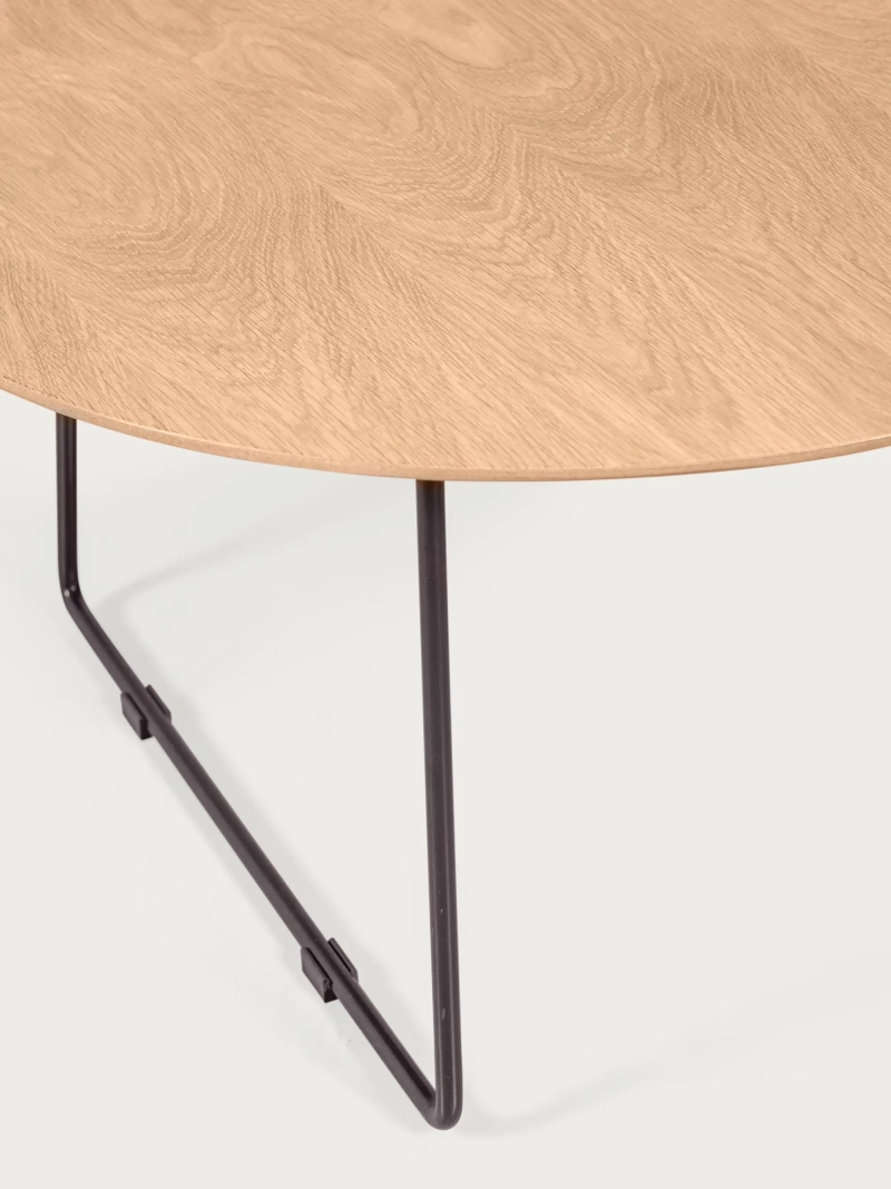 Round sofabord i egetræ (80 cm) - Modin FurnMod - 3