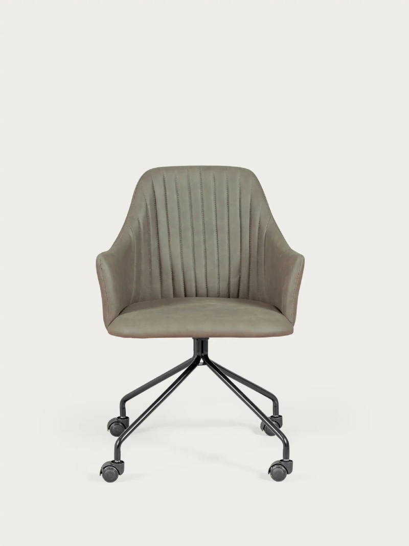 Silla de oficina tapizada en tela vintage - Skyline FurnMod - 1