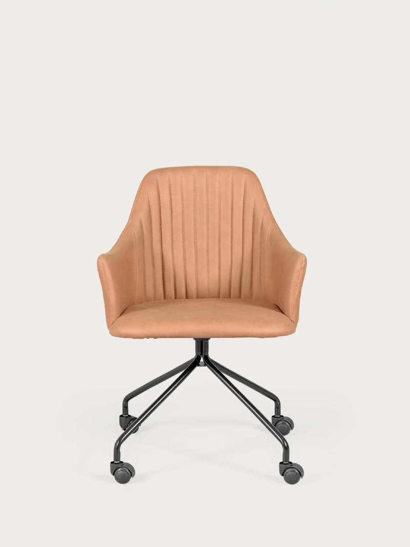 Chaise de bureau recouverte d'un tissu vintage - Skyline FurnMod - 8
