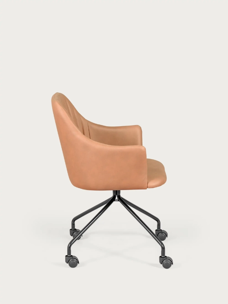 Office chair upholstered in vintage fabric - Skyline FurnMod - 8