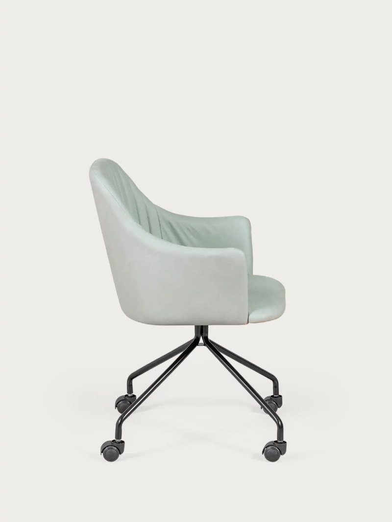 Chaise de bureau recouverte d'un tissu vintage - Skyline FurnMod - 15