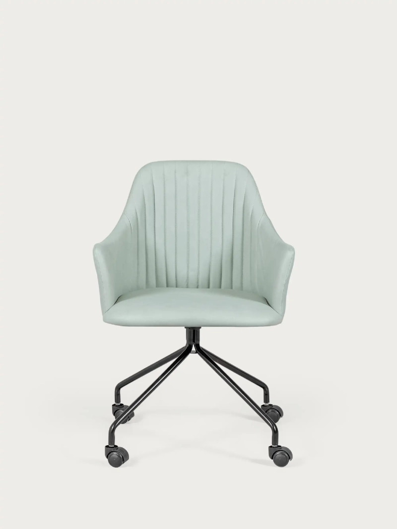 Chaise de bureau recouverte d'un tissu vintage - Skyline FurnMod - 15