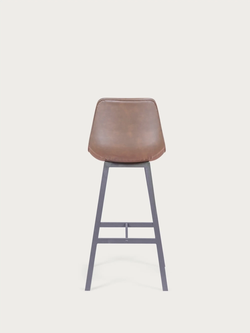 stool vintage leatherette upholstery (76cm) - Jules FurnMod - 5