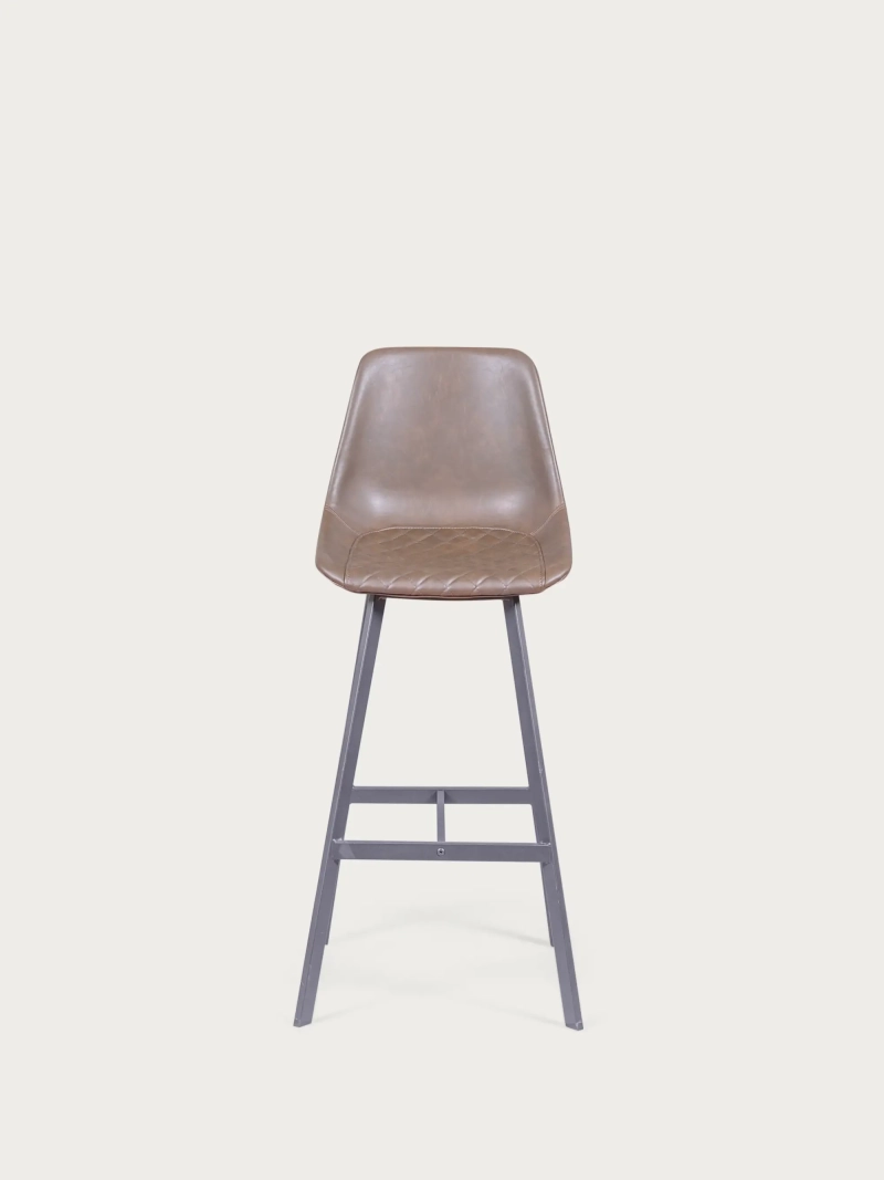 stool vintage leatherette upholstery (76cm) - Jules FurnMod - 1