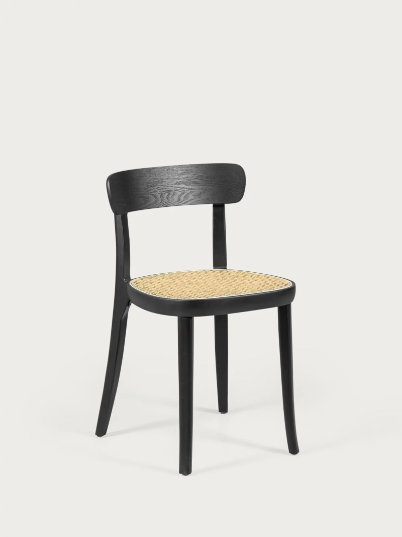 Design tuoli saarni puuta ja luonnollinen rottinki istuin - Tours FurnMod - 8