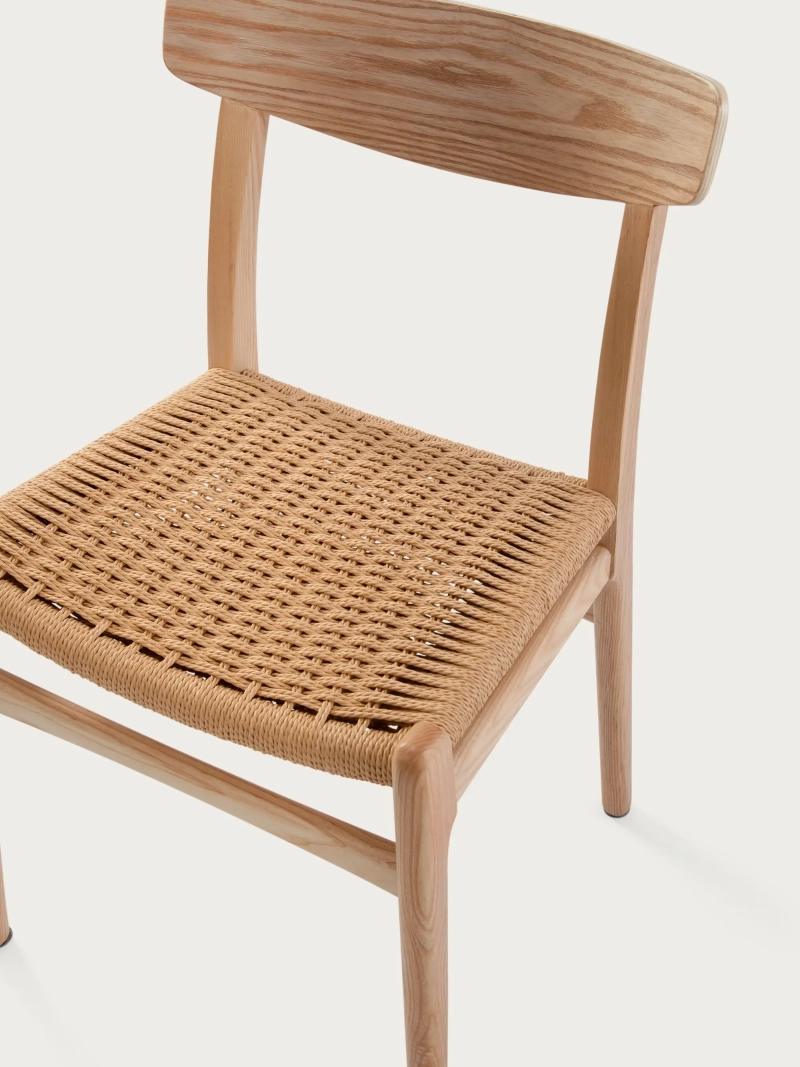 Silla de comedor nórdica en madera de fresno - Liam FurnMod - 1