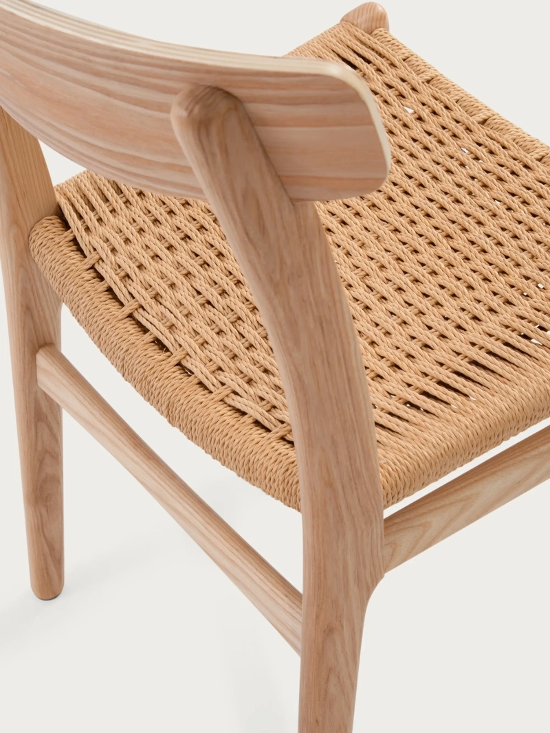 Silla de comedor nórdica en madera de fresno - Liam FurnMod - 1