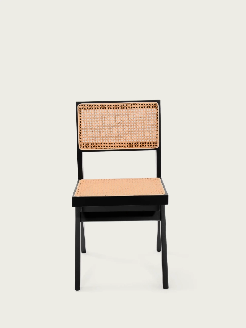 Klasszikus szék természetes rattan és kőrisfa anyagból - Compass FurnMod - 7
